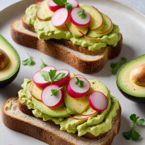 Creamy Avocado and Crisp Radish Tartine - Vegan - Easy Daily Kitchen