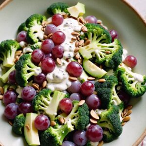 Crunchy Broccoli and Grape Delight - Vegetarian - Easy Daily Kitchen