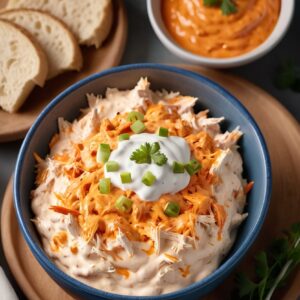 Buffalo Wing Inspired Creamy Chicken Dip - American - Easy Daily Kitchen