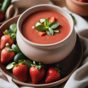Refreshing Strawberry Gazpacho - Vegetarian - Easy Daily Kitchen