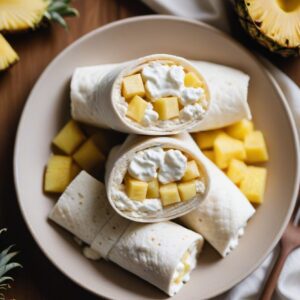 Tropical Cottage Cheese Delight Wrap - Vegetarian - Easy Daily Kitchen
