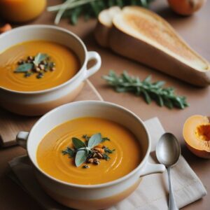 Creamy Roasted Butternut & Sage Soup - Vegan - Easy Daily Kitchen