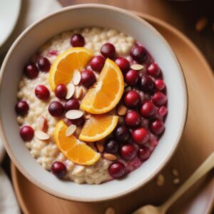 Sunrise Cranberry Orange Oatmeal - Vegetarian - Easy Daily Kitchen