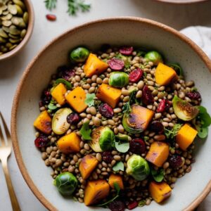 Harvest Lentil and Roasted Vegetable Salad - Vegetarian - Easy Daily Kitchen