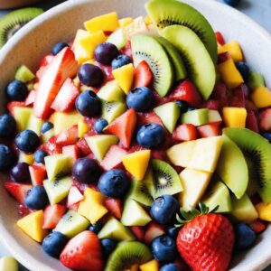 Sweet and Spicy Fruit Fiesta with Cinnamon Crunch - Vegetarian - Easy Daily Kitchen