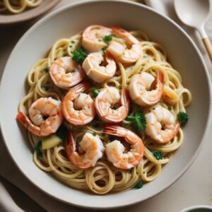 Butter-Garlic Indulgence Shrimp Scampi - Low Calorie - Easy Daily Kitchen