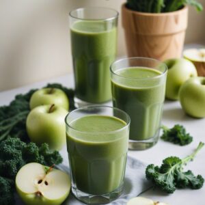 Energizing Kale-Apple-Ginger Smoothie - Vegan - Easy Daily Kitchen