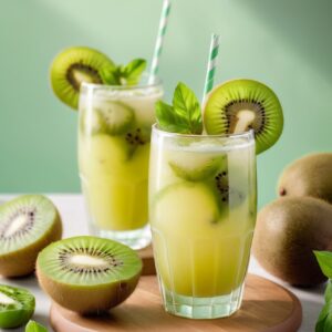 Zesty Kiwi Lime Basil Elixir - Vegan - Easy Daily Kitchen