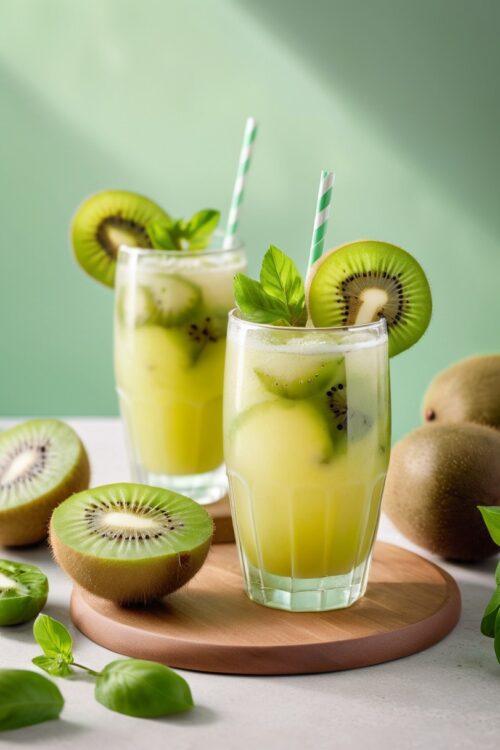 Zesty Kiwi Lime Basil Elixir - Vegan - Easy Daily Kitchen