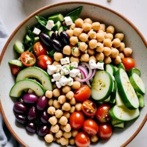 Mediterranean Delight Chickpea Salad - Vegetarian - Easy Daily Kitchen