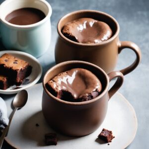 5-Minute Fudgy Microwave Brownie - Vegetarian - Easy Daily Kitchen