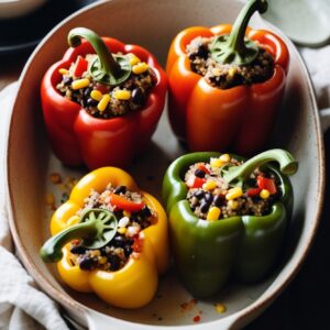 Colorful Bite-Sized Stuffed Peppers - Vegetarian - Easy Daily Kitchen