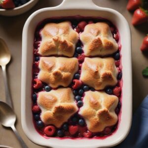 Summer's Bounty Berry Cobbler - Vegetarian - Easy Daily Kitchen