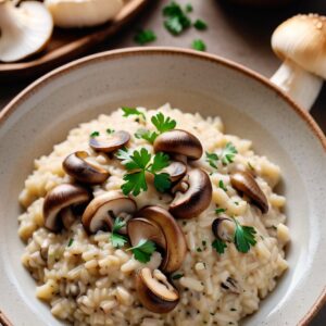 Creamy Forest Mushroom Risotto - Vegetarian - Easy Daily Kitchen