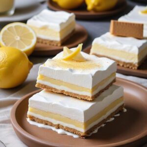 Zesty No-Bake Lemon Delight Bars - Vegetarian - Easy Daily Kitchen