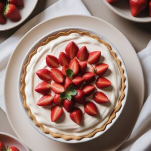 Effortless Strawberry Delight Cream Pie - Vegetarian - Easy Daily Kitchen