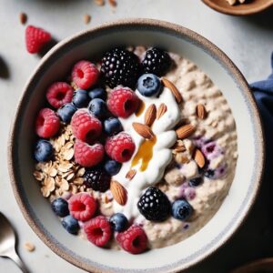 Berry Bliss Overnight Oats with Chia - Vegetarian - Easy Daily Kitchen