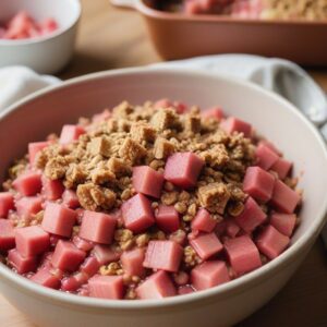 Zesty Rhubarb Delight Crisp - Vegetarian - Easy Daily Kitchen