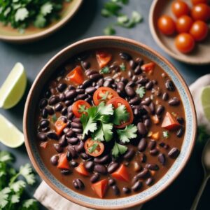 Mexican Black Bean Fiesta Soup - Vegan - Easy Daily Kitchen