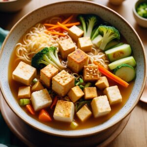 Vibrant Tofu and Vegetable Ramen Bowl - Vegetarian - Easy Daily Kitchen