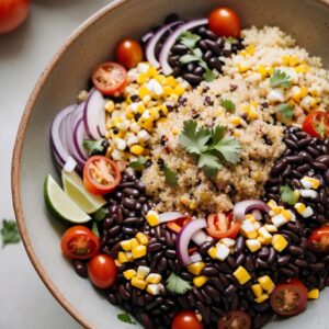 Southwestern Quinoa and Black Bean Salad - Vegan - Easy Daily Kitchen