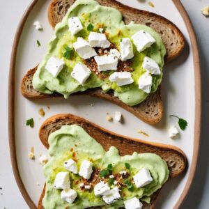 Garden Fresh Peas and Creamy Feta Toast - Vegetarian - Easy Daily Kitchen