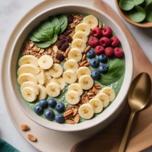 Green Sunshine Smoothie Bowl - Vegetarian - Easy Daily Kitchen
