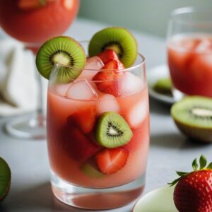 Tropical Strawberry Kiwi Rum Smash - Vegan - Easy Daily Kitchen