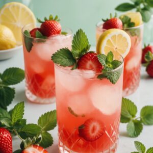 Refreshing Strawberry Mint Bliss - Vegan - Easy Daily Kitchen