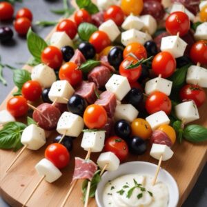 Mediterranean Antipasto Skewers - Vegetarian - Easy Daily Kitchen