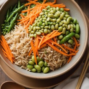 Ginger-Lime Brown Rice and Edamame Salad - Vegan - Easy Daily Kitchen