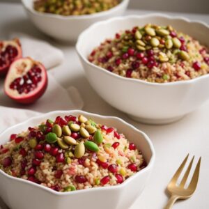 Festive Bulgur, Pomegranate and Pistachio Salad - Vegetarian - Easy Daily Kitchen