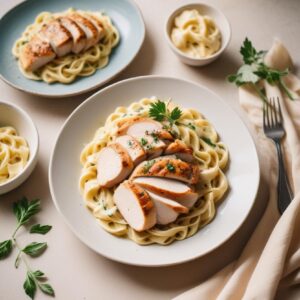 Classic Chicken Alfredo - Low Lactose - Easy Daily Kitchen