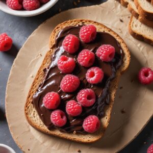 Decadent Raspberry-Chocolate Toast Delight - Vegetarian - Easy Daily Kitchen