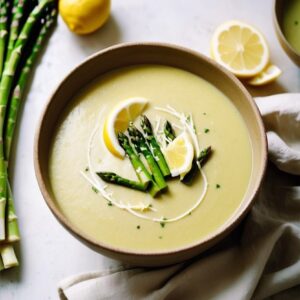 Creamy Lemon-Parmesan Asparagus Soup - Vegetarian - Easy Daily Kitchen