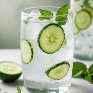 Refreshing Cucumber Mint Gin and Tonic - Low Calorie - Easy Daily Kitchen