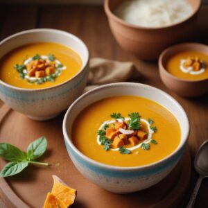 Golden Curried Sweet Potato Soup - Vegan - Easy Daily Kitchen