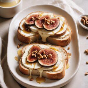 Gourmet Fig Jam and Brie Breakfast Toast - Vegetarian - Easy Daily Kitchen