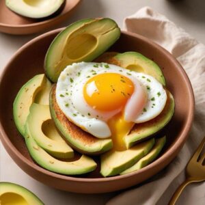 Avocado-Topped Sunshine Eggs - Low Calorie - Easy Daily Kitchen