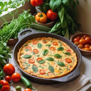Garden Harvest Vegetable Frittata - Vegetarian - Easy Daily Kitchen