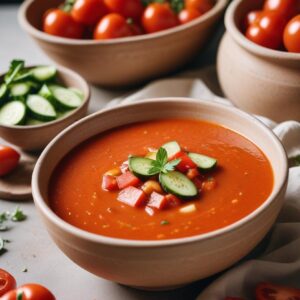 Andalusian Chilled Tomato Soup - Vegan - Easy Daily Kitchen