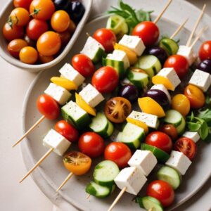 Mediterranean Greek Salad Skewers - Vegetarian - Easy Daily Kitchen