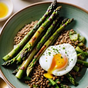 Spring Garden Poached Egg Salad - Vegetarian - Easy Daily Kitchen