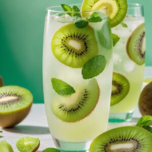 Refreshing Kiwi Lime Mint Spritzer - Low Calorie - Easy Daily Kitchen