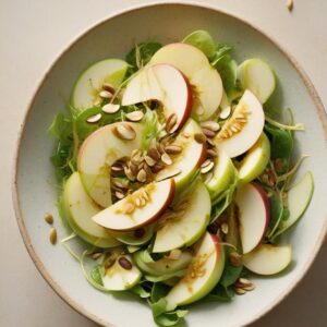 Crisp Autumn Kohlrabi and Apple Salad with Pumpkin Seeds - Low Calorie - Easy Daily Kitchen