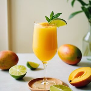 Tropical Heat Mango Chili Lime Mocktail - Vegan - Easy Daily Kitchen