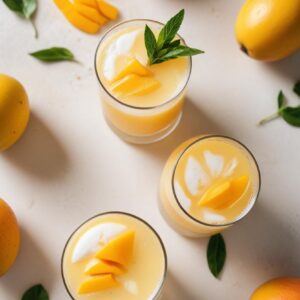 Tropical Mango Coconut Gin Fizz - Low Calorie - Easy Daily Kitchen