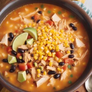 Fiesta Chicken Tortilla Soup - Gluten Free - Easy Daily Kitchen