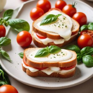 Caprese-Styled Quick Cheesy Delight Sandwich - Vegetarian - Easy Daily Kitchen