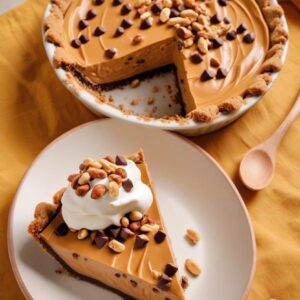 Sumptuous No-Bake Peanut Butter Pie Delight - Vegetarian - Easy Daily Kitchen